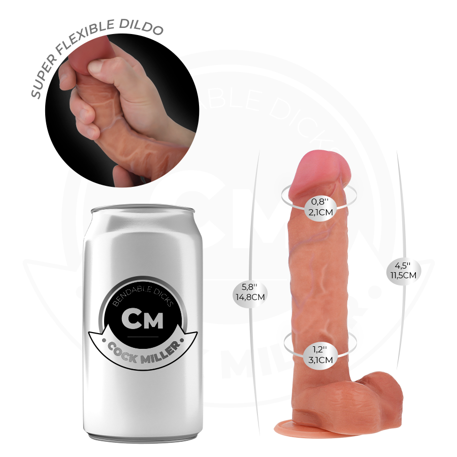 COCK MILLER - HYPERREALISTIC ARTICULATED DILDO 14.8 CM