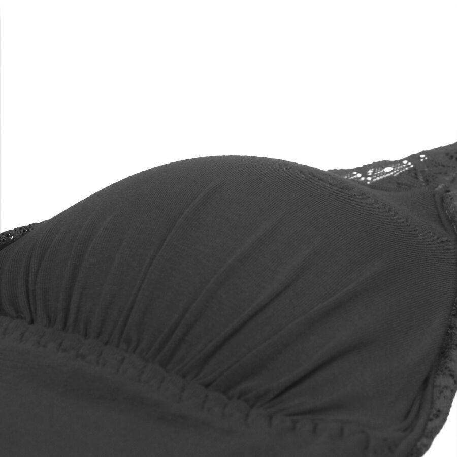 SUBBLIME - TEDDY WITH FLORAL LACE DETAIL, BLACK, S/M