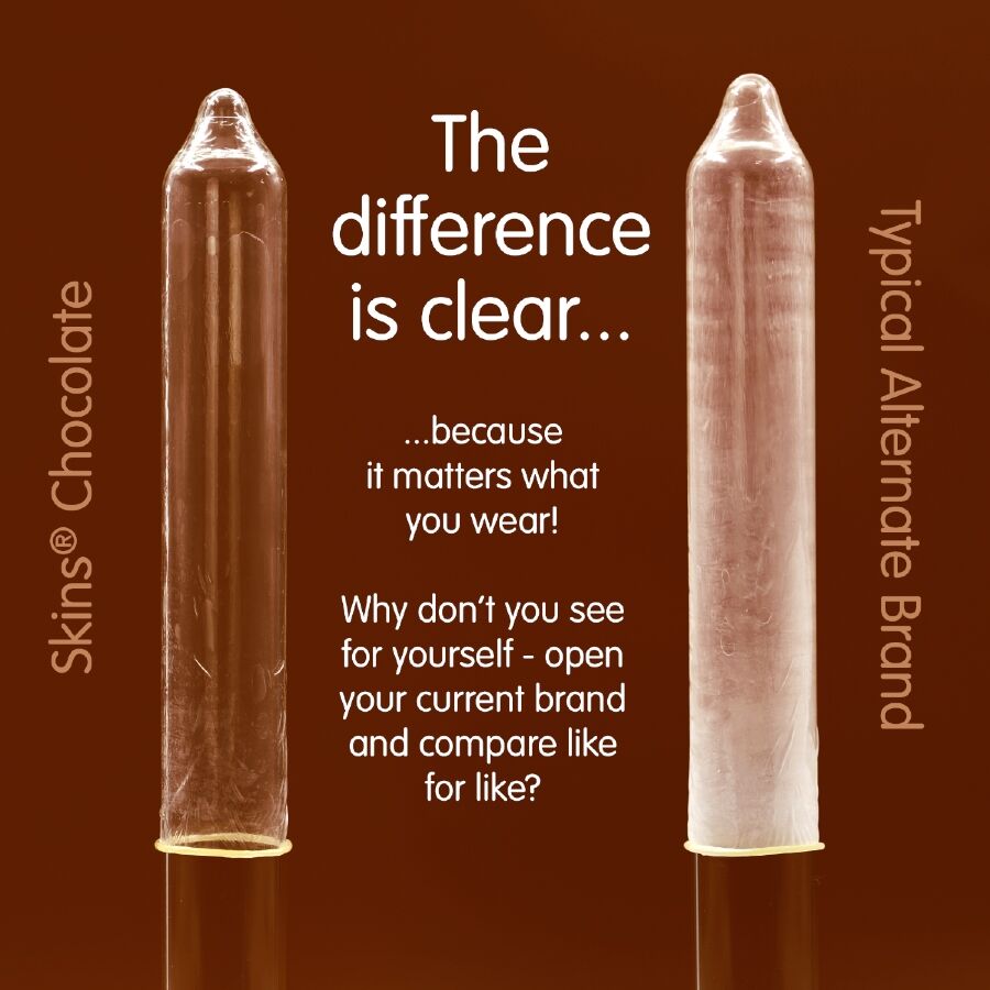 SKINS - PACK OF 8 PREMIUM CHOCOLATE CONDOMS