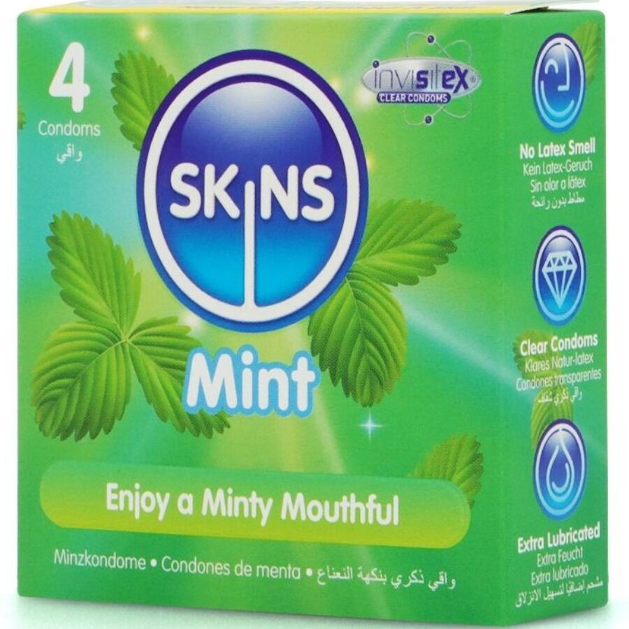 SKINS - PACK OF 4 PREMIUM MINT CONDOMS