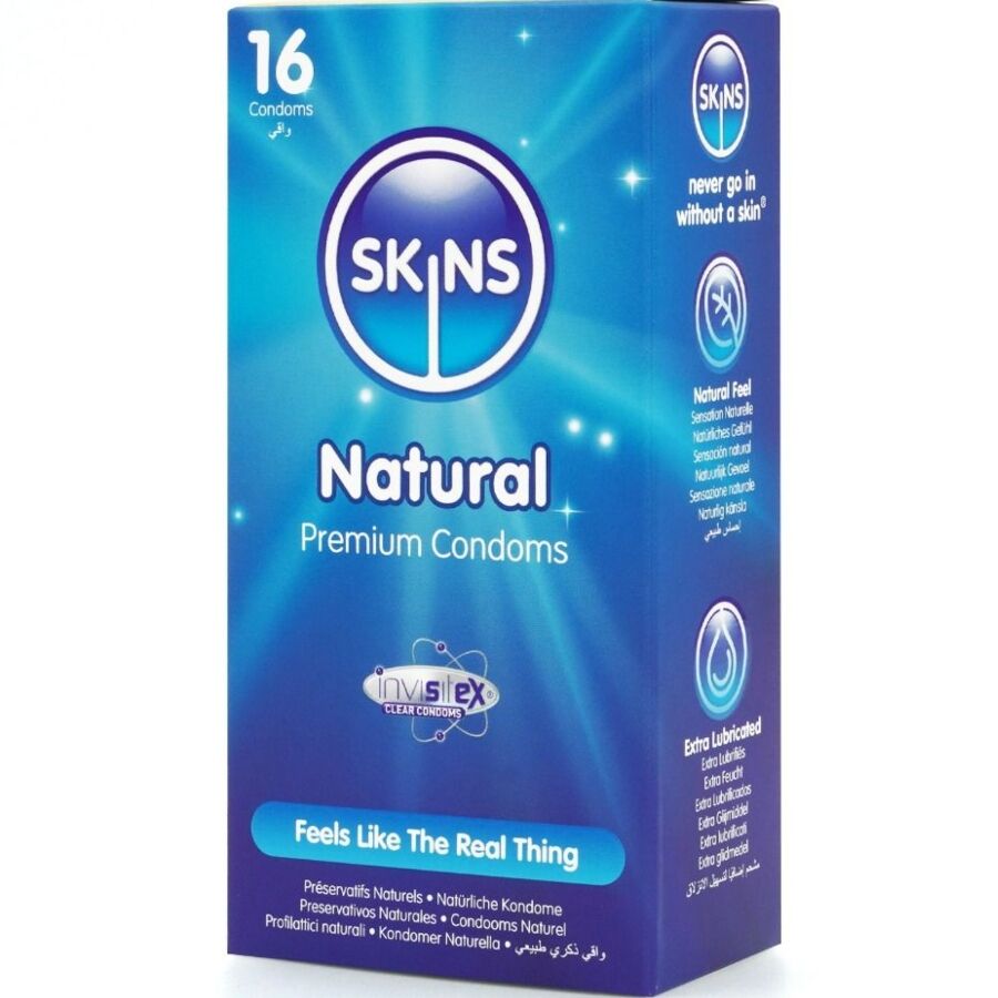 SKINS - PACK OF 16 PREMIUM NATURAL CONDOMS