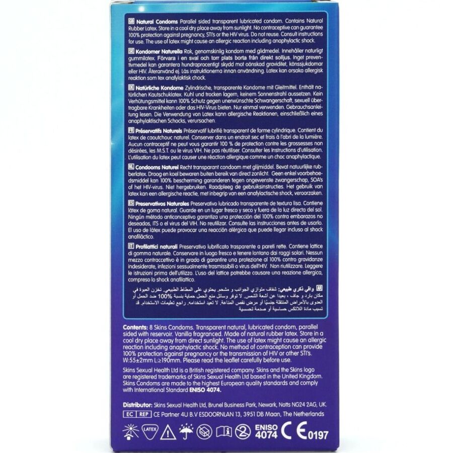 SKINS - PREMIUM NATURAL CONDOMS PACK OF 8