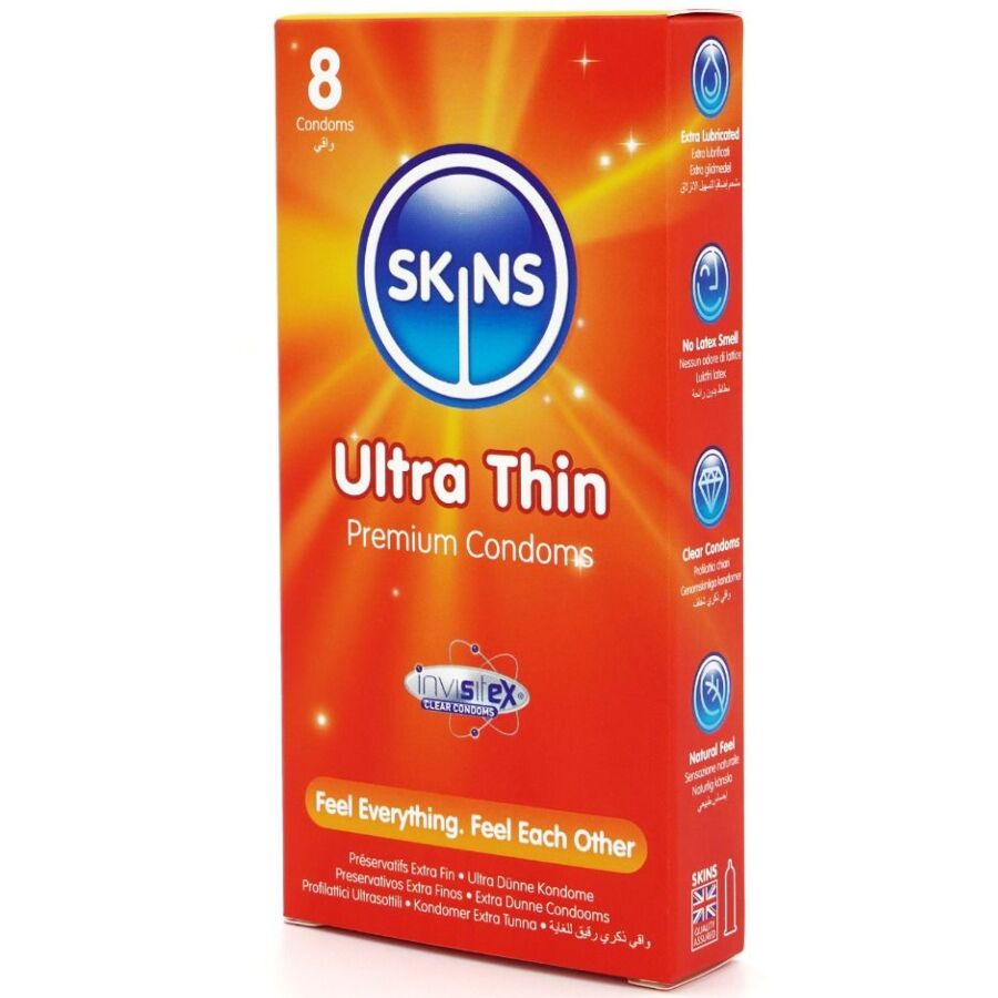 SKINS - PACK OF 8 PREMIUM ULTRA THIN CONDOMS