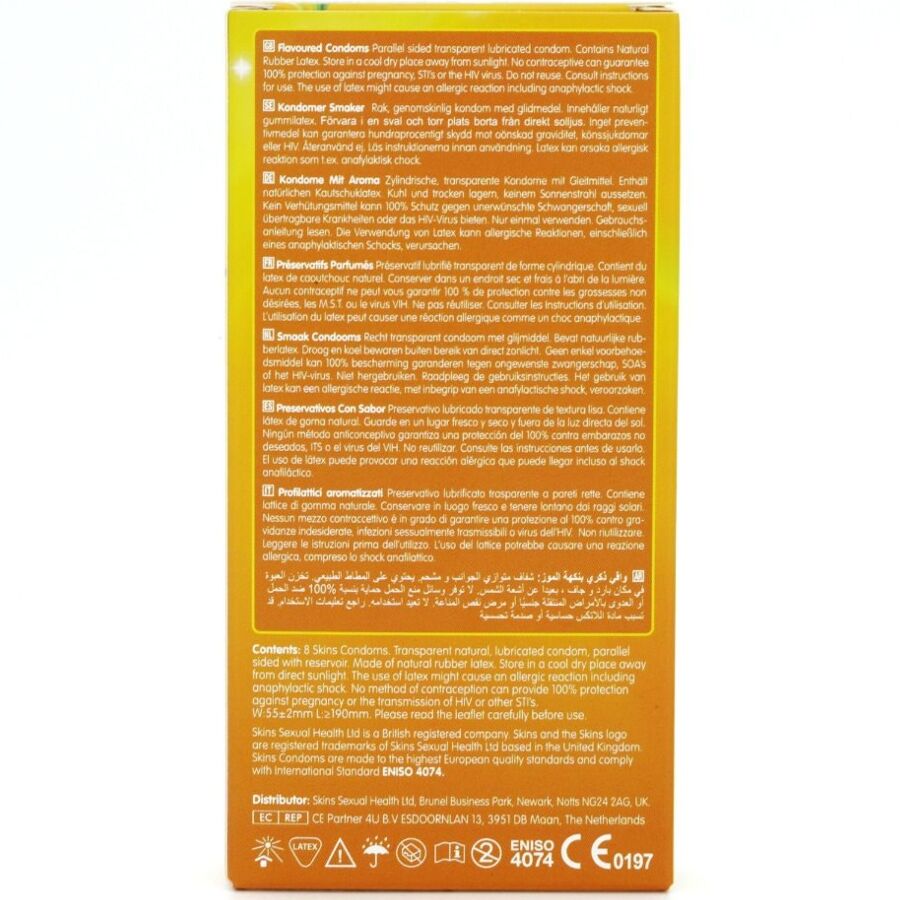 SKINS - PACK OF 8 PREMIUM BANANA CONDOMS