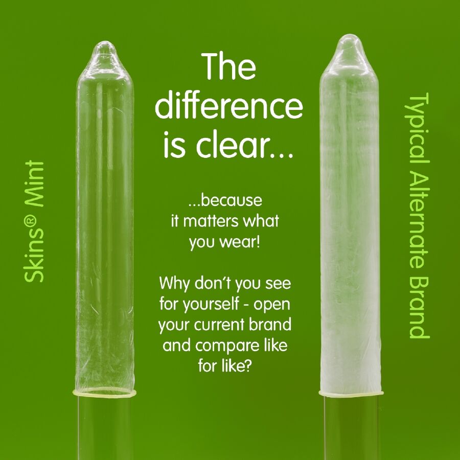 SKINS - PACK OF 8 PREMIUM MINT CONDOMS
