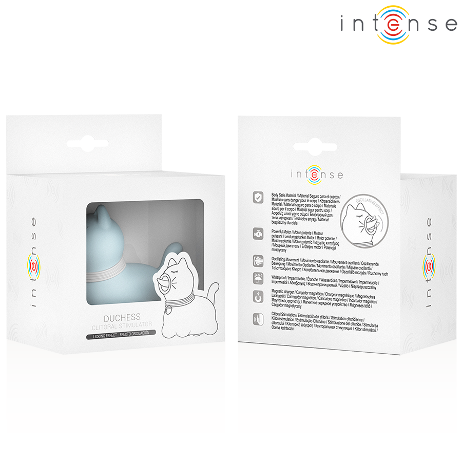 INTENSE - DUCHESS STIMULATOR WITH 360º ROTATING TONGUE, BLUE