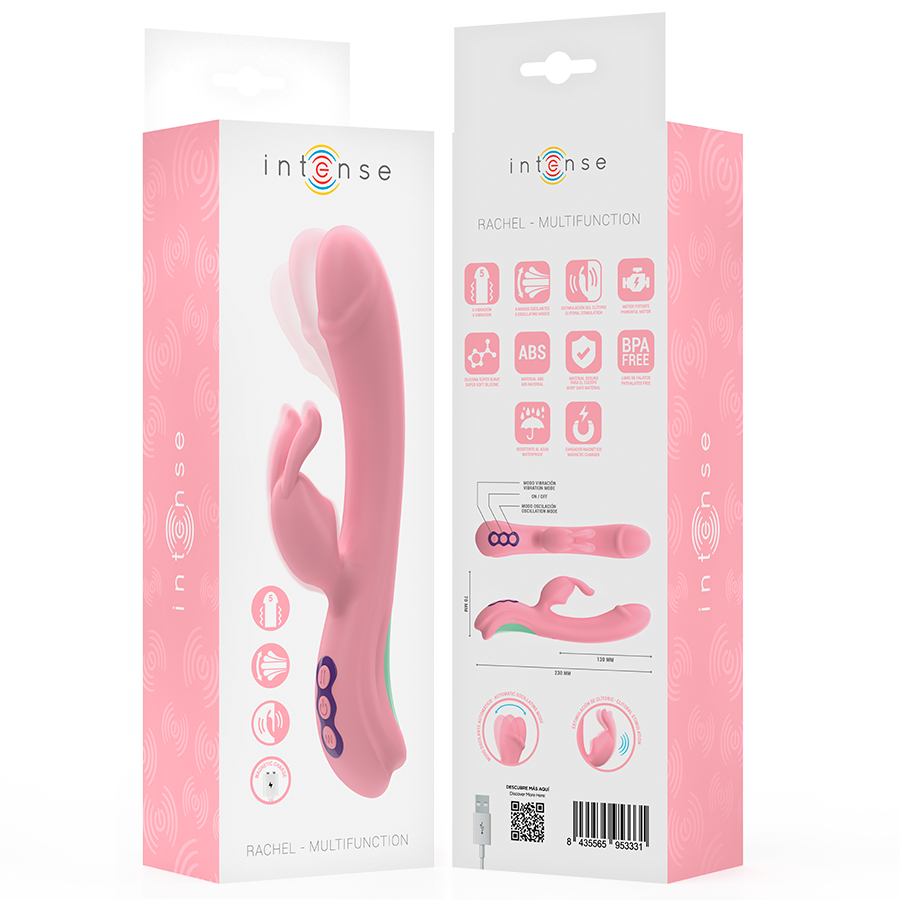 INTENSE - RACHEL VIBRATEUR RABBIT 5 VIBRATIONS ROSE