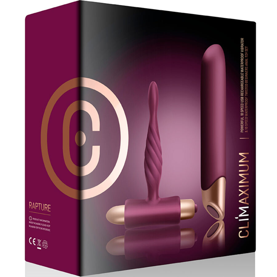 CLIMAXIMUM - RAPTURE KIT CLASSIC VIBRATOR + BEGINNER ANAL PLUG