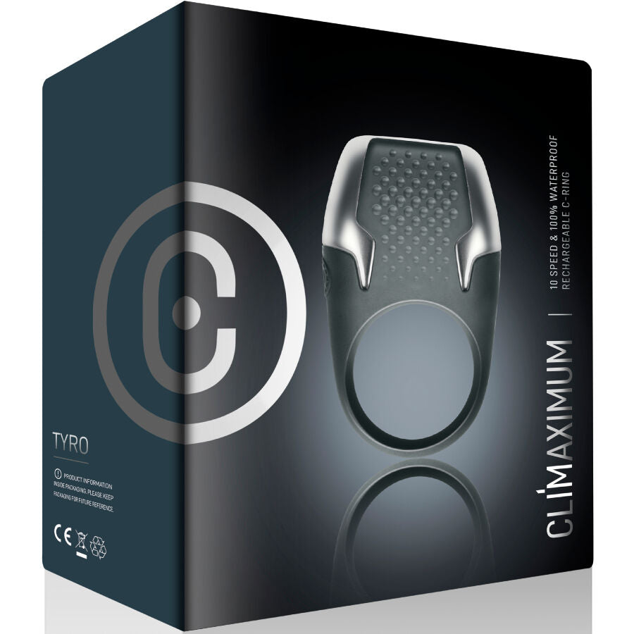 CLIMAXIMUM - TYRO VIBRATING PENITENTIARY RING WITH LED LIGHTS