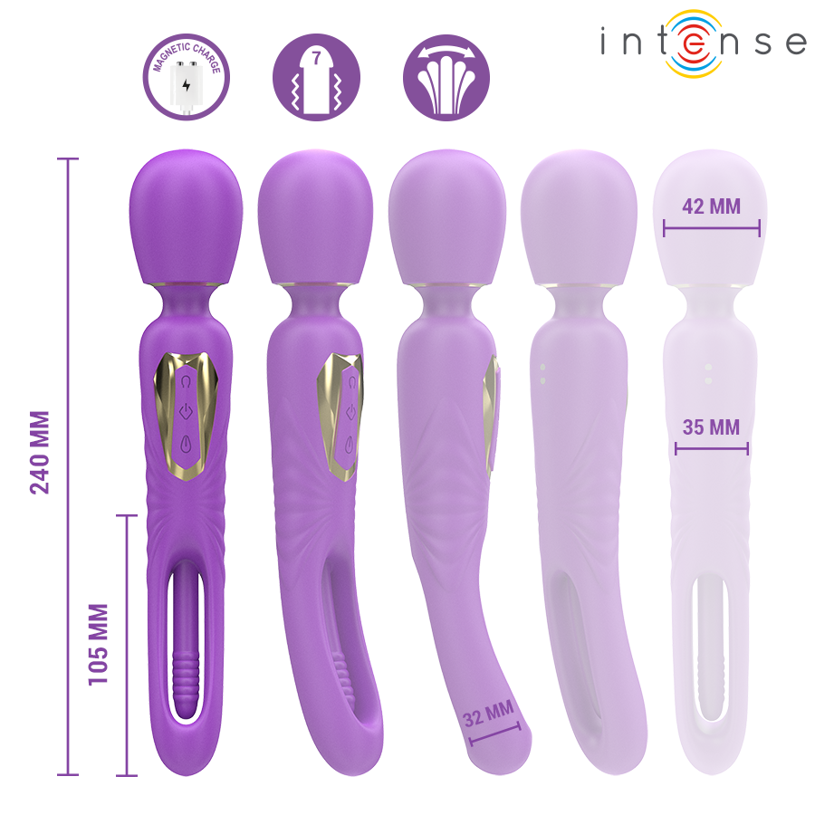 INTENSE - CHRISTY VIBRATING WAND WITH SPINNING TONGUE
