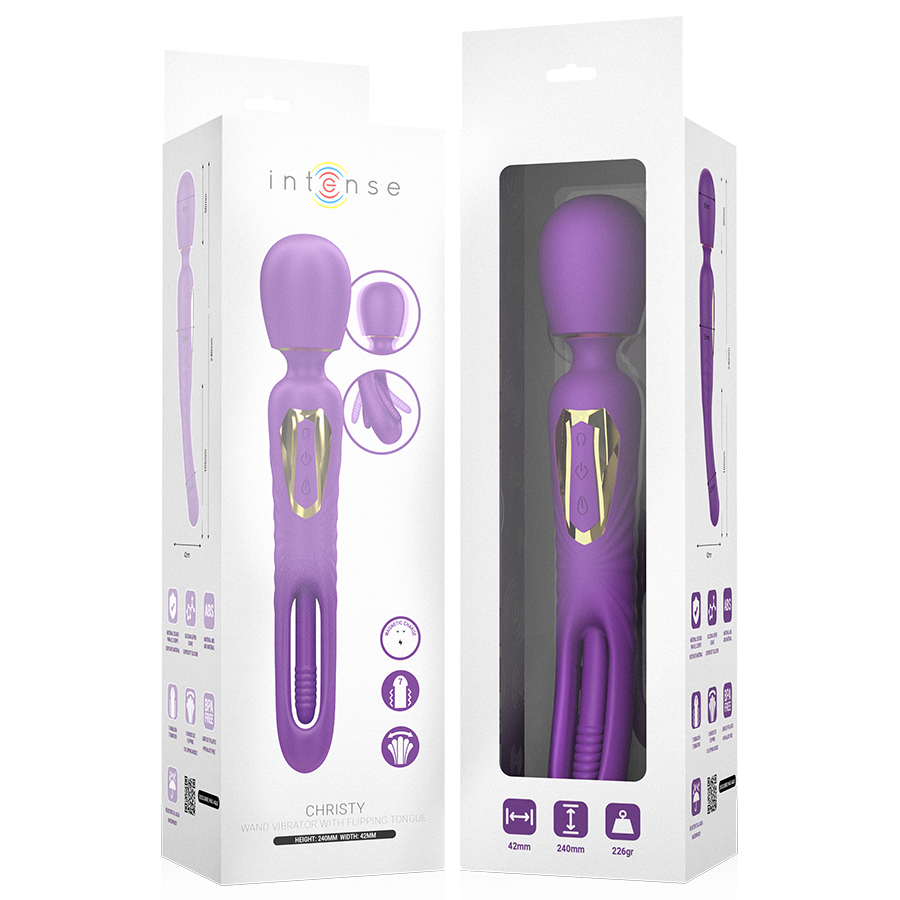 INTENSE - CHRISTY VIBRATING WAND WITH SPINNING TONGUE