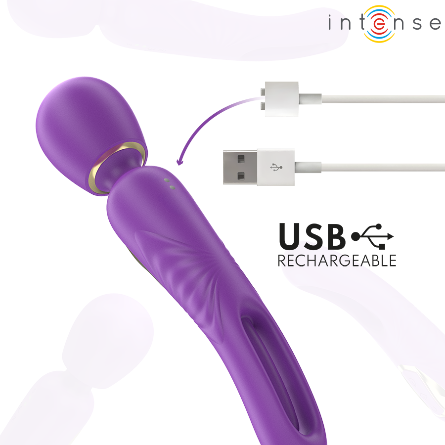 INTENSE - CHRISTY VIBRATING WAND WITH SPINNING TONGUE