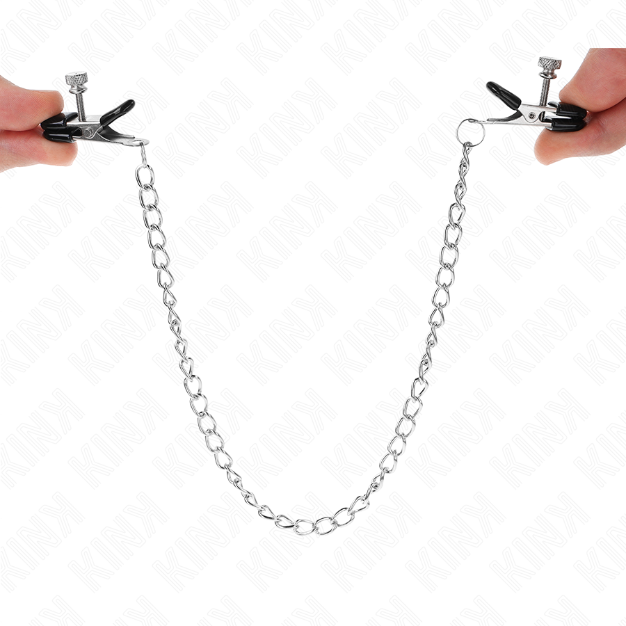 KINK - TAMELON CLIPS FLAT SILVER CHAIN ​​34 CM