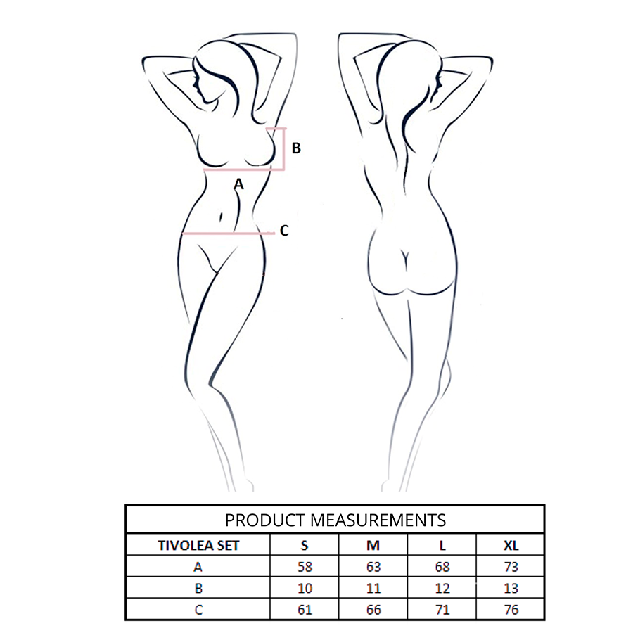 PASSION - TIVOLEA MISTY ROSE BRA + THONG SET S/M