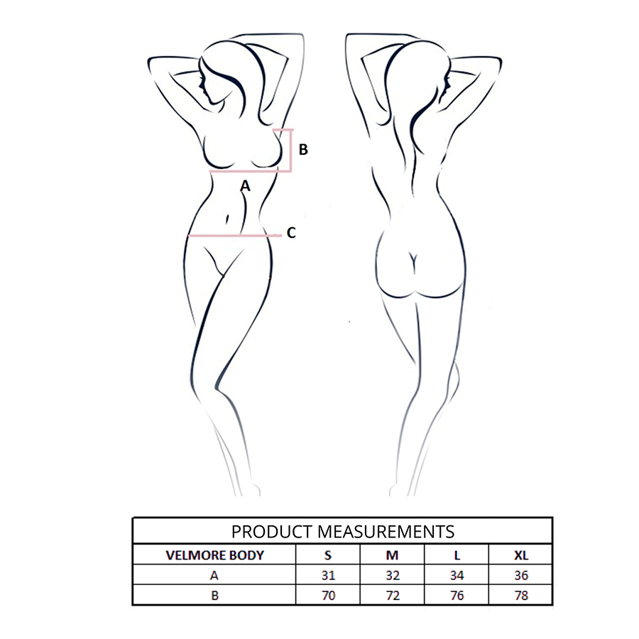 PASSION - BLUE VELMORE BODYSUIT L/XL