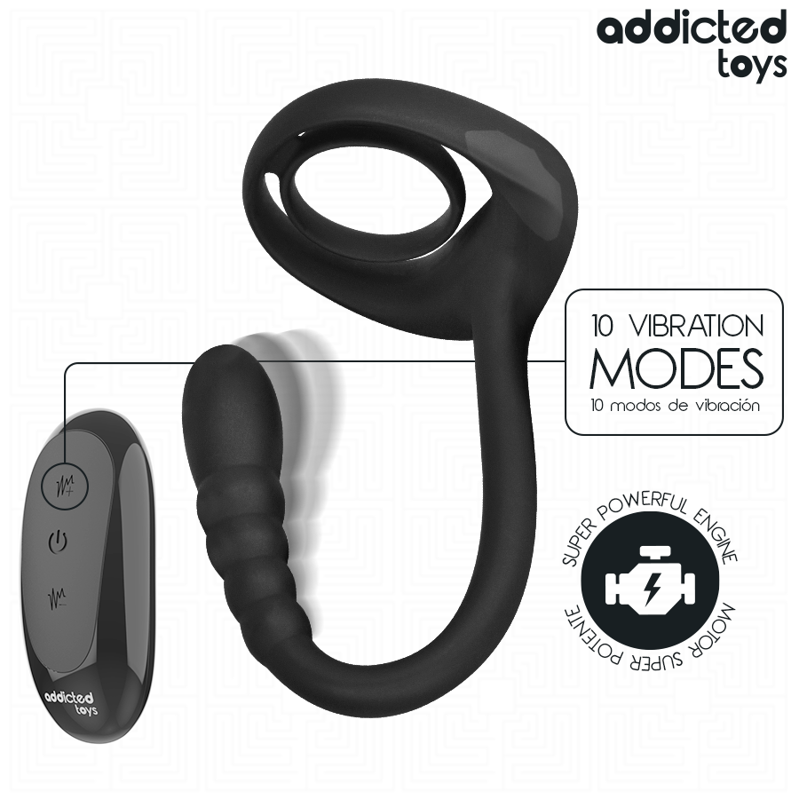 ADDICTED TOYS - VIBRATING PENIS RING FOR P-SPOT WITH REMOTE CONTROL