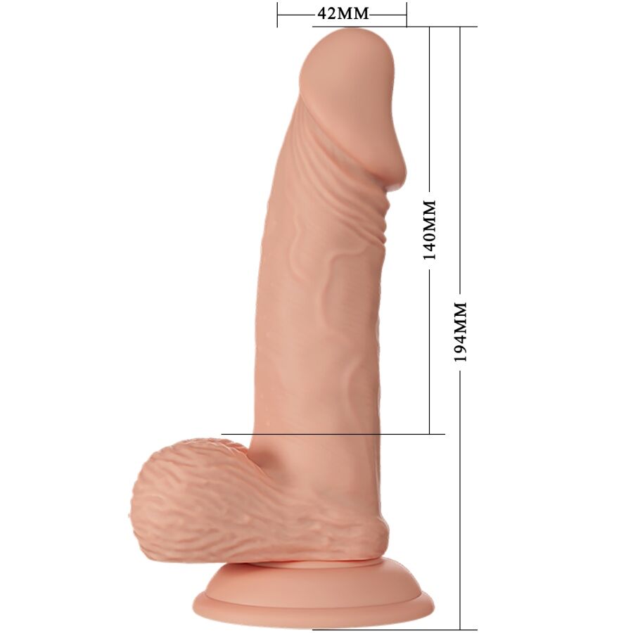 BAILE - BEAUTIFUL ENCOUNTER ZEBULON REALISTIC FLEXIBLE DILDO 19.4 CM NATURAL