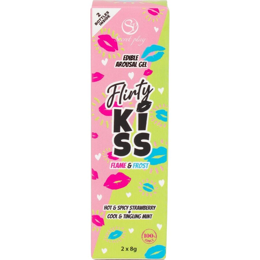 SECRETPLAY - Naughty Kiss Gels with Oral Sex Effects Strawberry &amp; Mint 2 x 8g