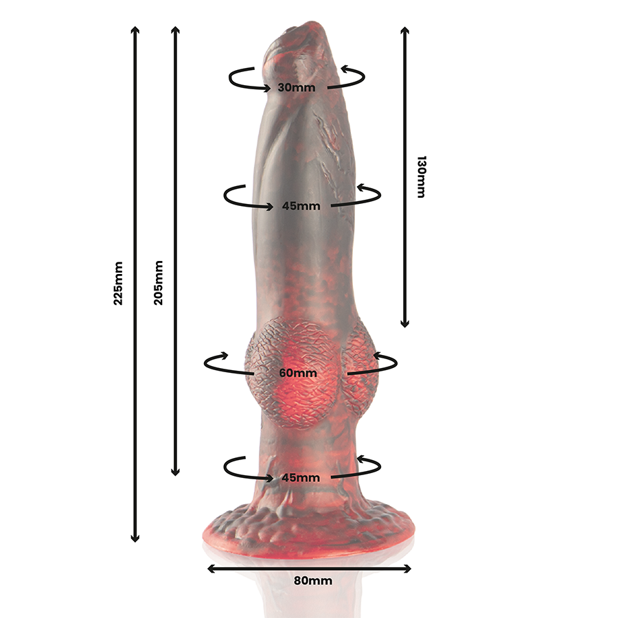 EPIC - PROMETHEUS FLAMES TITAN DILDO RECHARGEABLE REMOTE CONTROL
