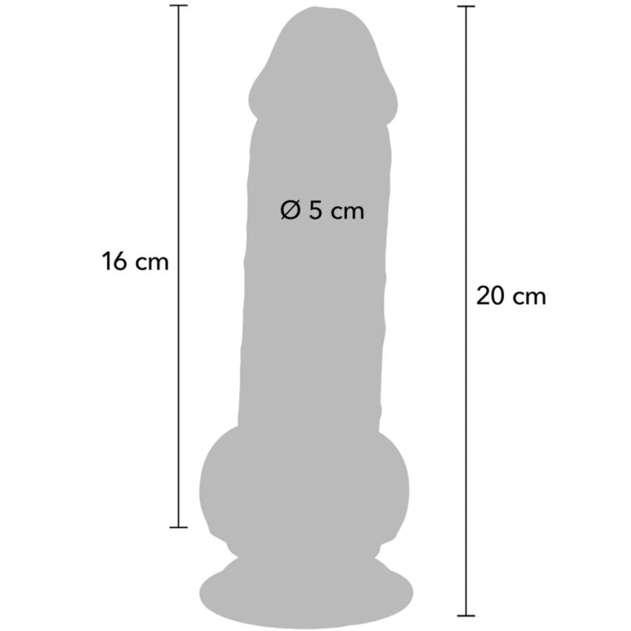 GET REAL - LUXURY REALISTIC PENIS WITH EXTRA THICK 20CM TESTICLES