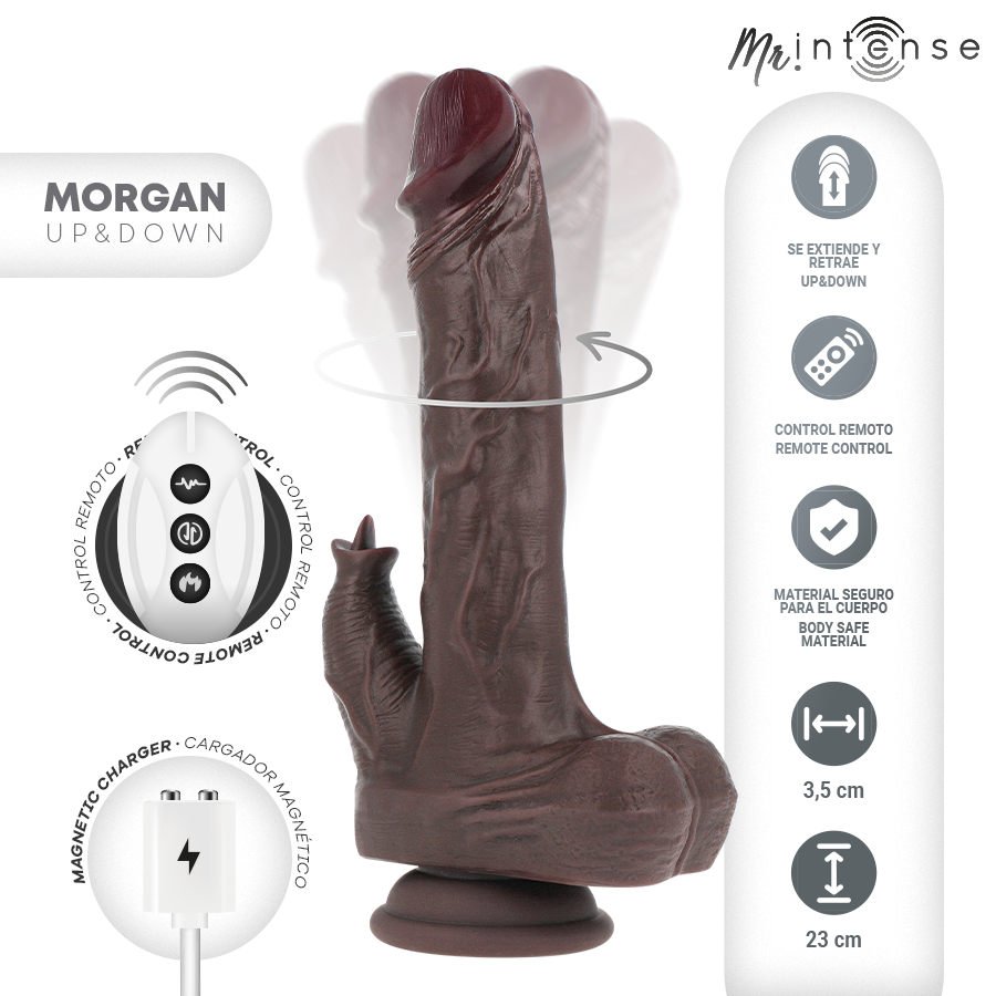 MR. INTENSE - REALISTIC MORGAN REMOTE-CONTROLLED PENIS 23 CM -O- 3.5 CM