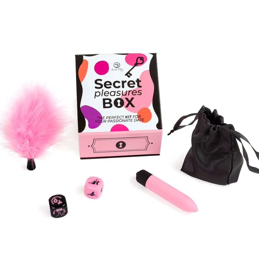 SECRET PLAY - PLEASURE SET FOR COUPLES: DICE + VIBRATING BALL + FOUNTAIN PEN