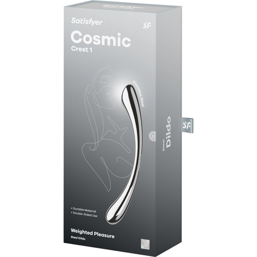 SATISFYER - COSMIC CREST 1 DOUBLE-ENDED STAINLESS STEEL DILDO