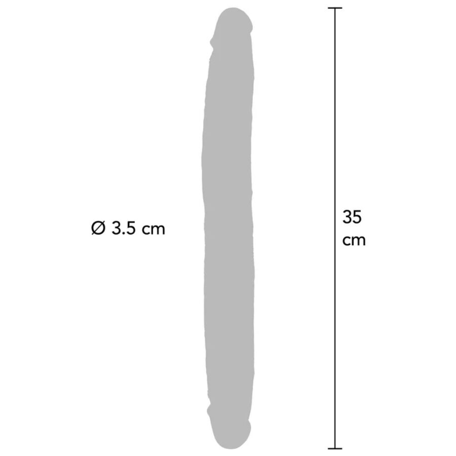 GET REAL - DOUBLE-ENDED CARAMEL SILICONE DILDO 35 CM