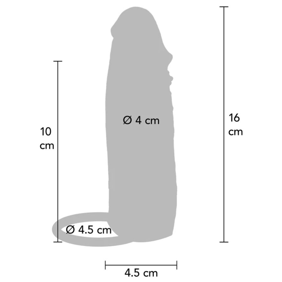 GET REAL - CARAMEL MOISTURIZING SILICONE PENIS SLEEVE 16 CM