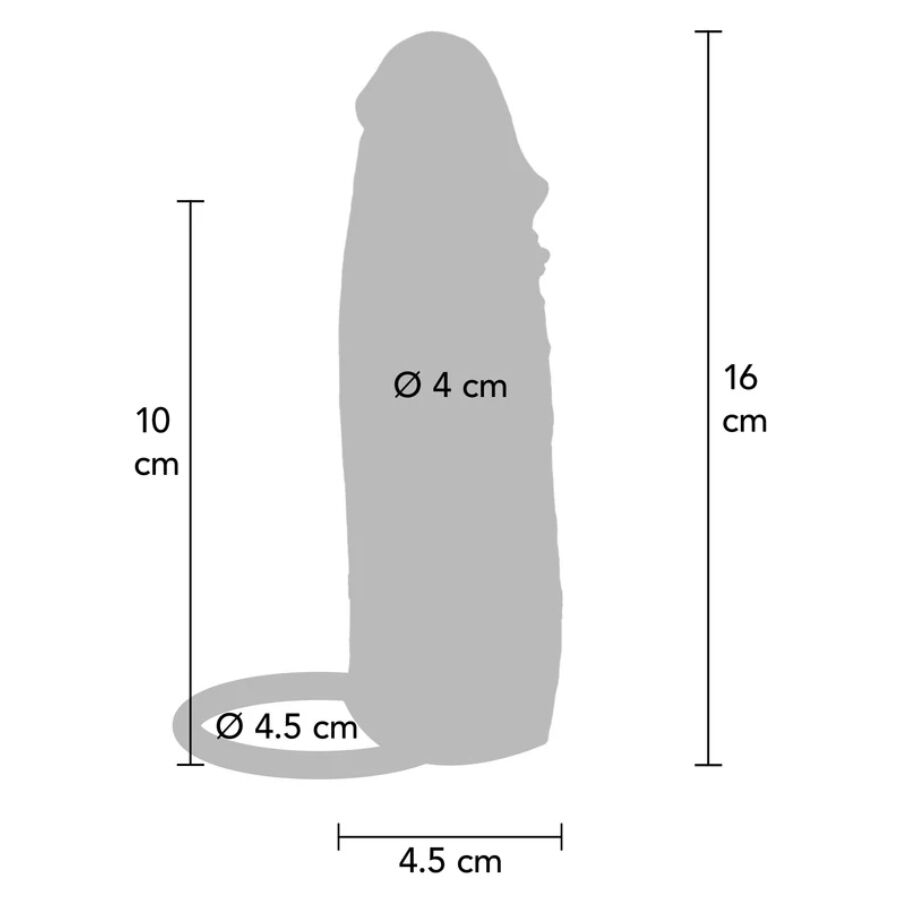 GET REAL - CARAMEL MOISTURIZING SILICONE VIBRATING PENIS SLEEVE 16 CM