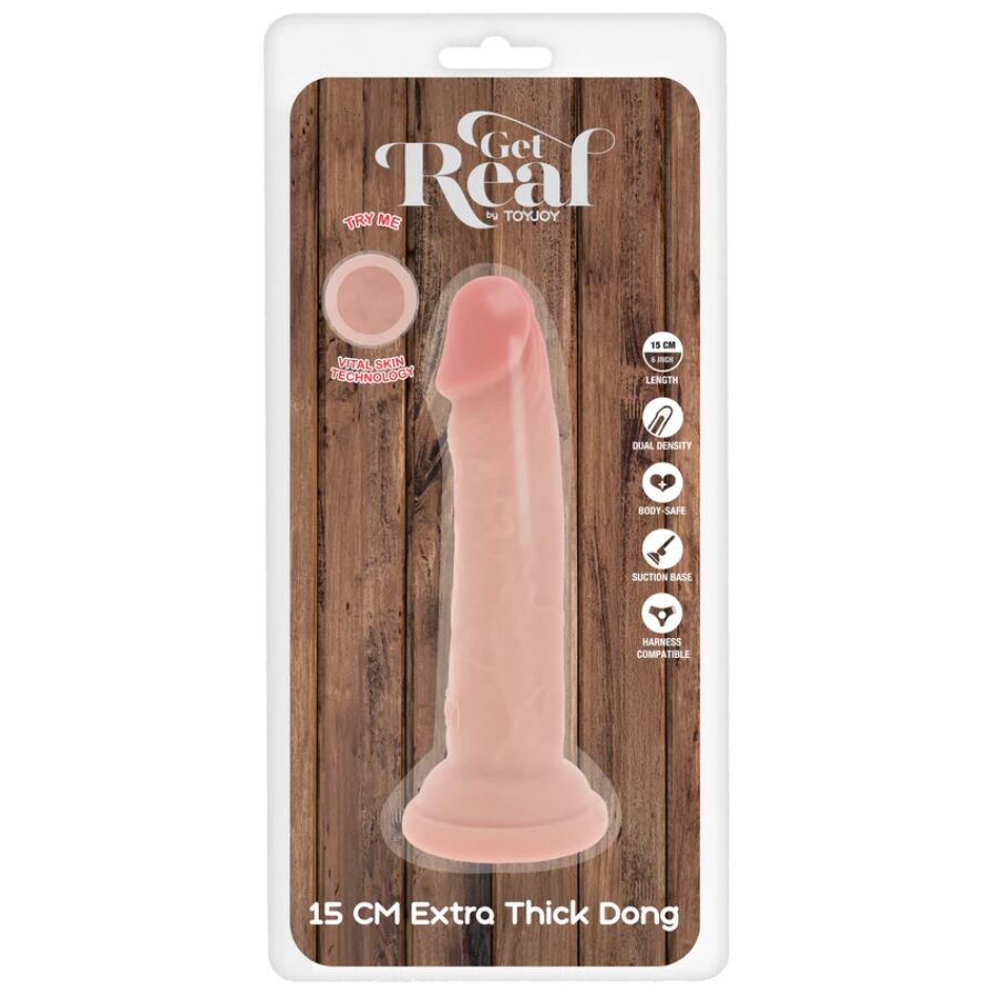 GET REAL - LUXURY THICK DUAL-DENSITY TPE PENIS 15 CM