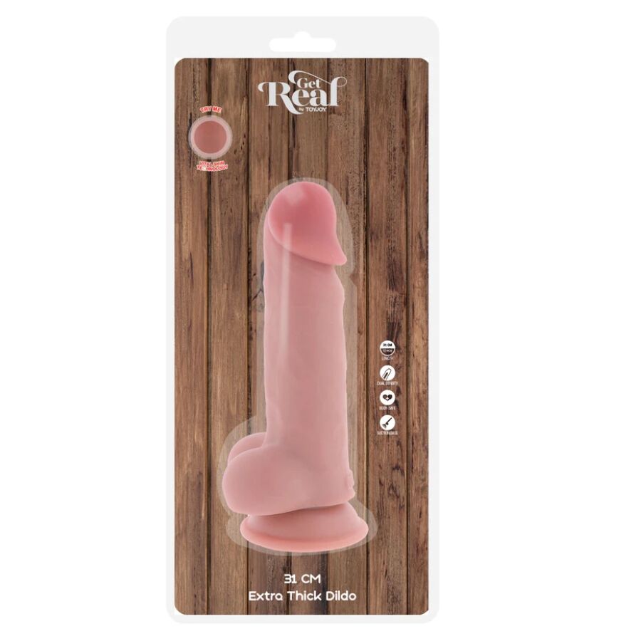 GET REAL - LUXURY REALISTIC PENIS WITH EXTRA THICK 31 CM TESTICLES
