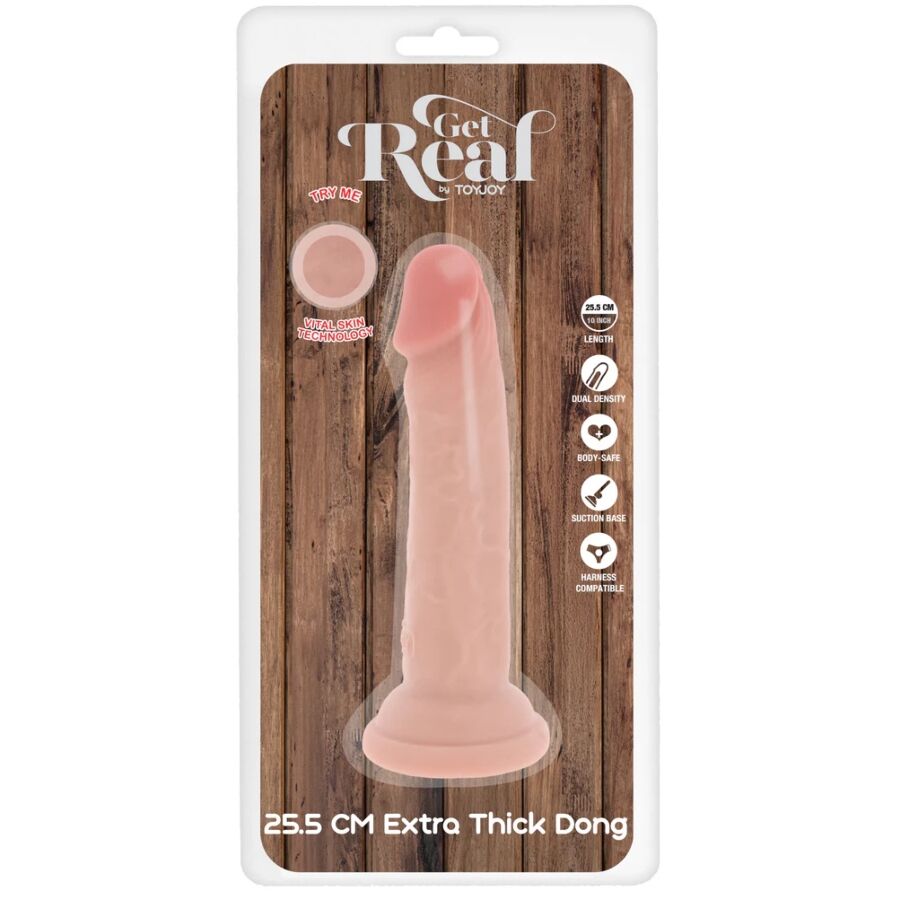 GET REAL - LUXURY THICK DUAL-DENSITY TPE PENIS 25.5 CM