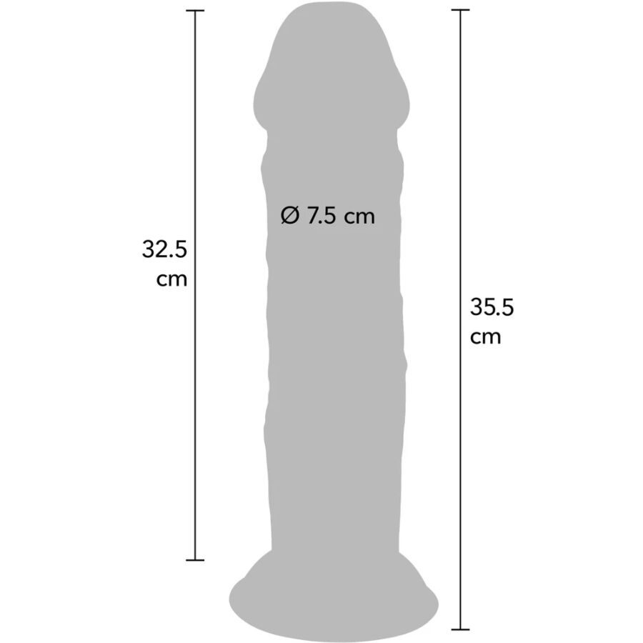 GET REAL - LUXURY THICK DUAL-DENSITY TPE PENIS 35.5 CM