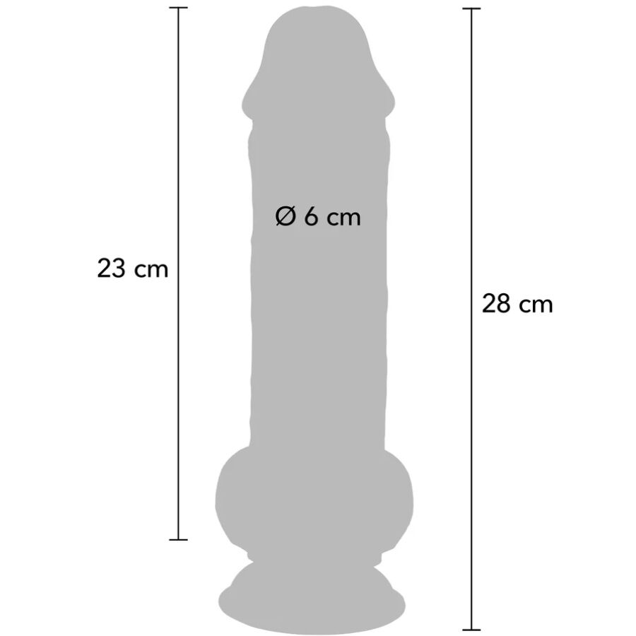 GET REAL - LUXURY REALISTIC PENIS WITH EXTRA THICK 28CM TESTICLES