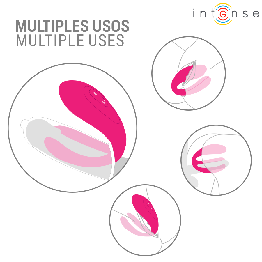 INTENSE - JULIA DOUBLE CLIP-ON VIBRATOR STIMULATOR WITH REMOTE CONTROL