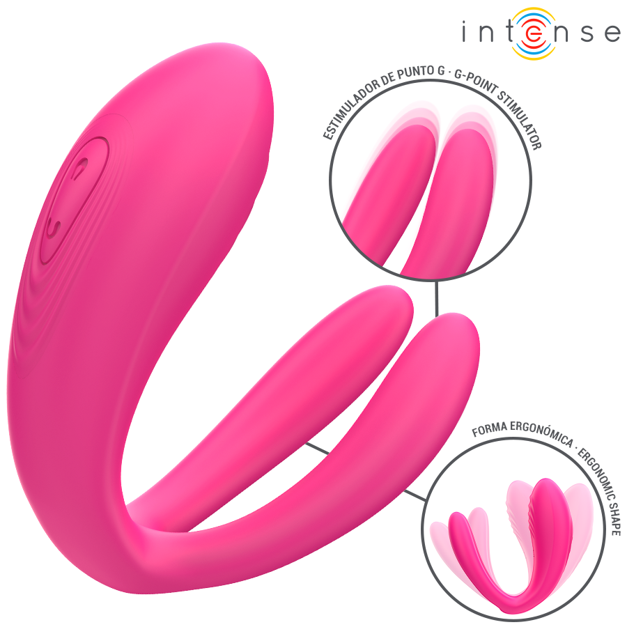 INTENSE - JULIA DOUBLE CLIP-ON VIBRATOR STIMULATOR WITH REMOTE CONTROL