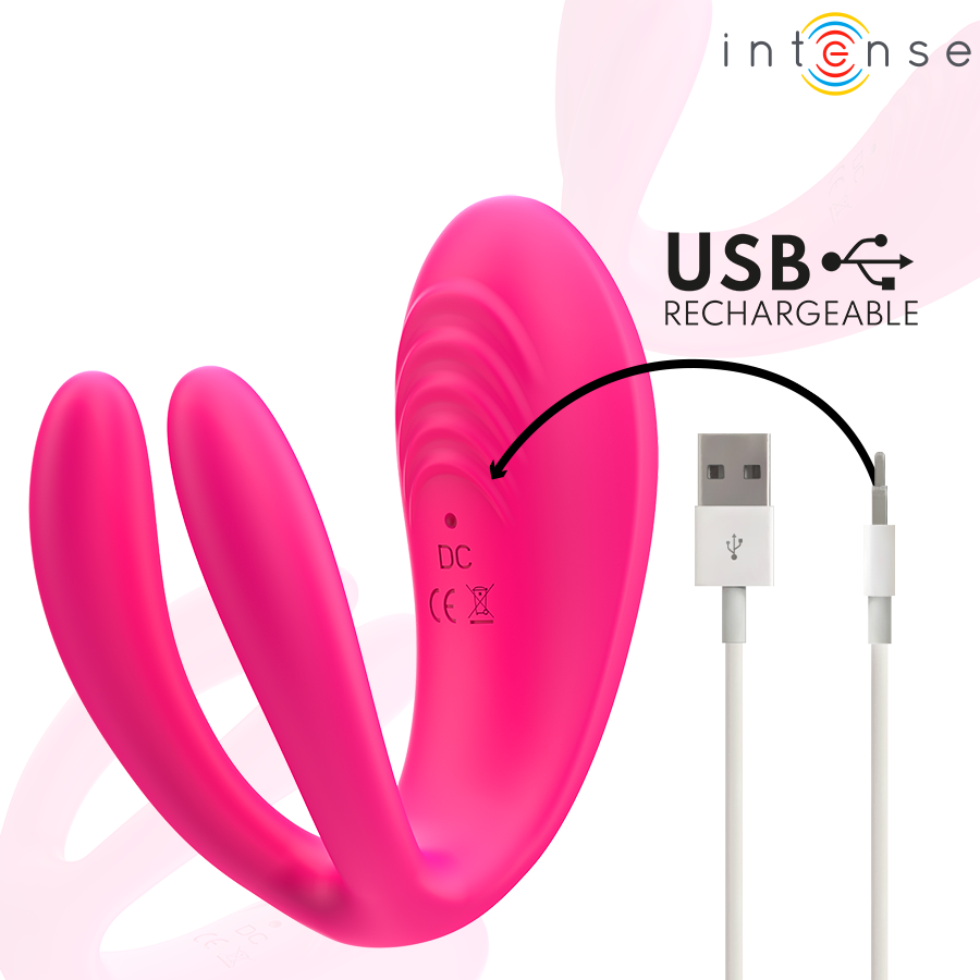 INTENSE - JULIA DOUBLE CLIP-ON VIBRATOR STIMULATOR WITH REMOTE CONTROL