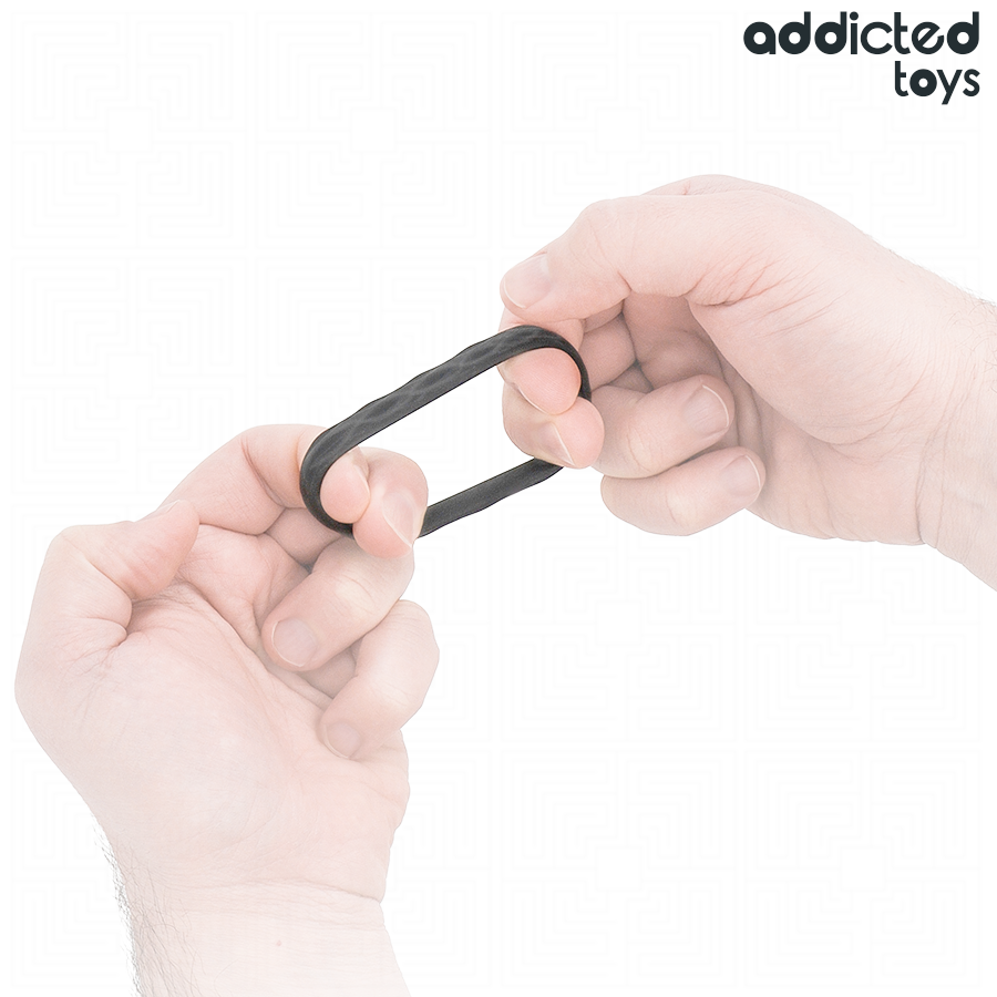 ADDICTED TOYS - SET OF TEXTURED PENIS RINGS, 4 SIZES