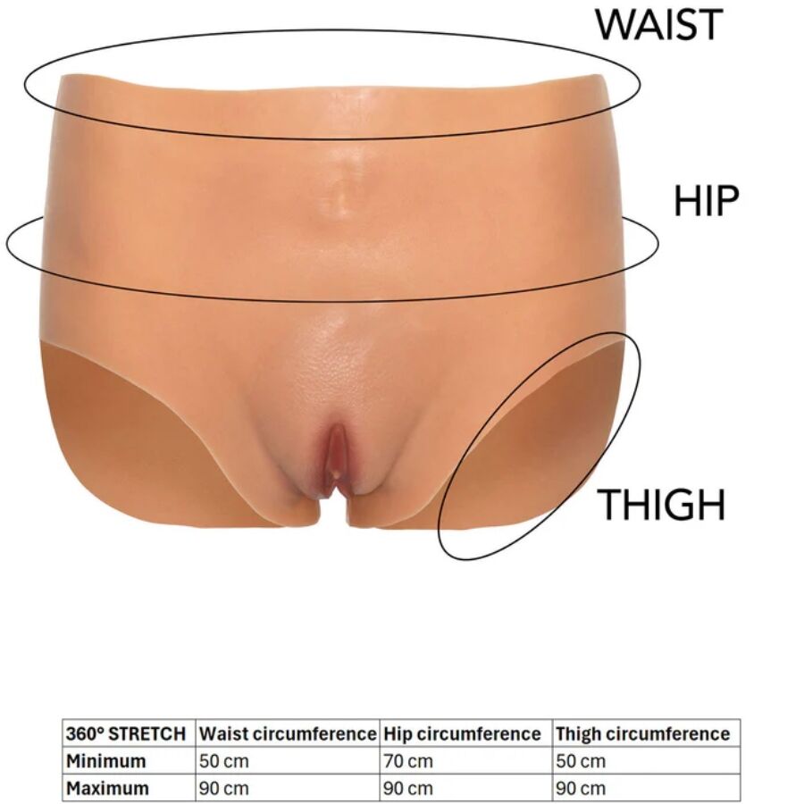 HIDDEN DESIRE - ALTER EGO OPEN VAGIN HIGH-WAISTED BRIEFS FULL-LENGTH