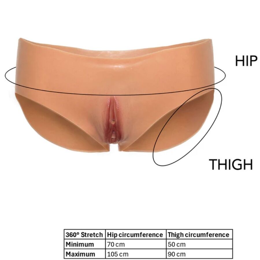 HIDDEN DESIRE - ALTER EGO OPEN VAGIN LOW-RISE BRIEFS FLESH