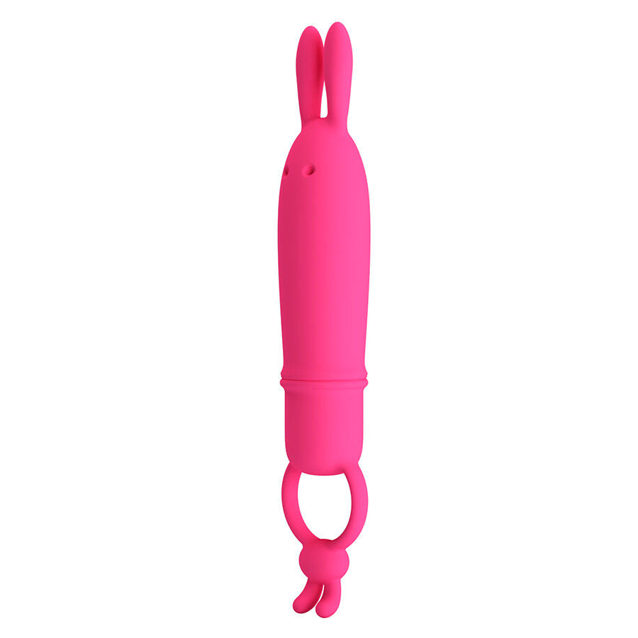 Vibromasseur Rabbit Delia Silicone Anneau de Maintien 10 Modes - Pretty Love