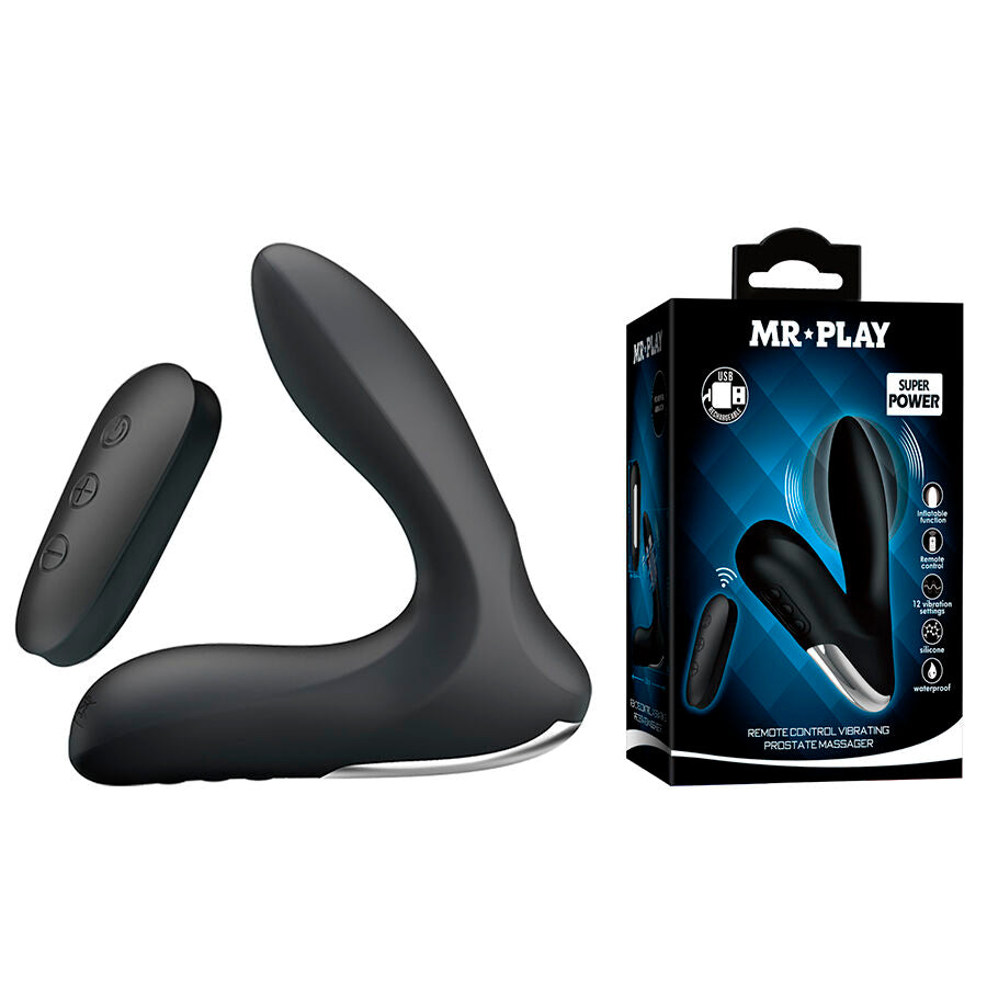 Stimulateur de Prostate Gonflable Vibrant Télécommande 12 Modes - Mr Play