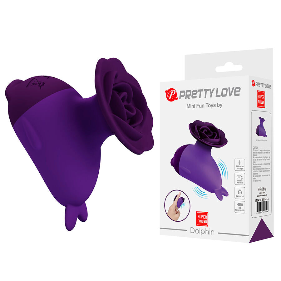 Mini Vibromasseur Dauphin Dolphin avec Clip 7 Modes Étanche - Pretty Love