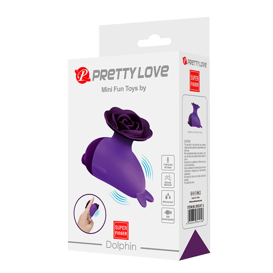 Mini Vibromasseur Dauphin Dolphin avec Clip 7 Modes Étanche - Pretty Love