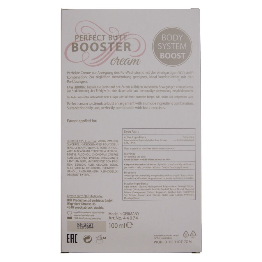 Crème Raffermissante Fessiers XXL Galbe Macadamia 100 ml - Hot