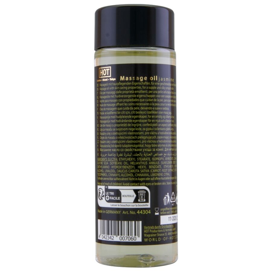 Huile de Massage Sensorielle au Jasmin Parfum Envoûtant 100 ml - Hot