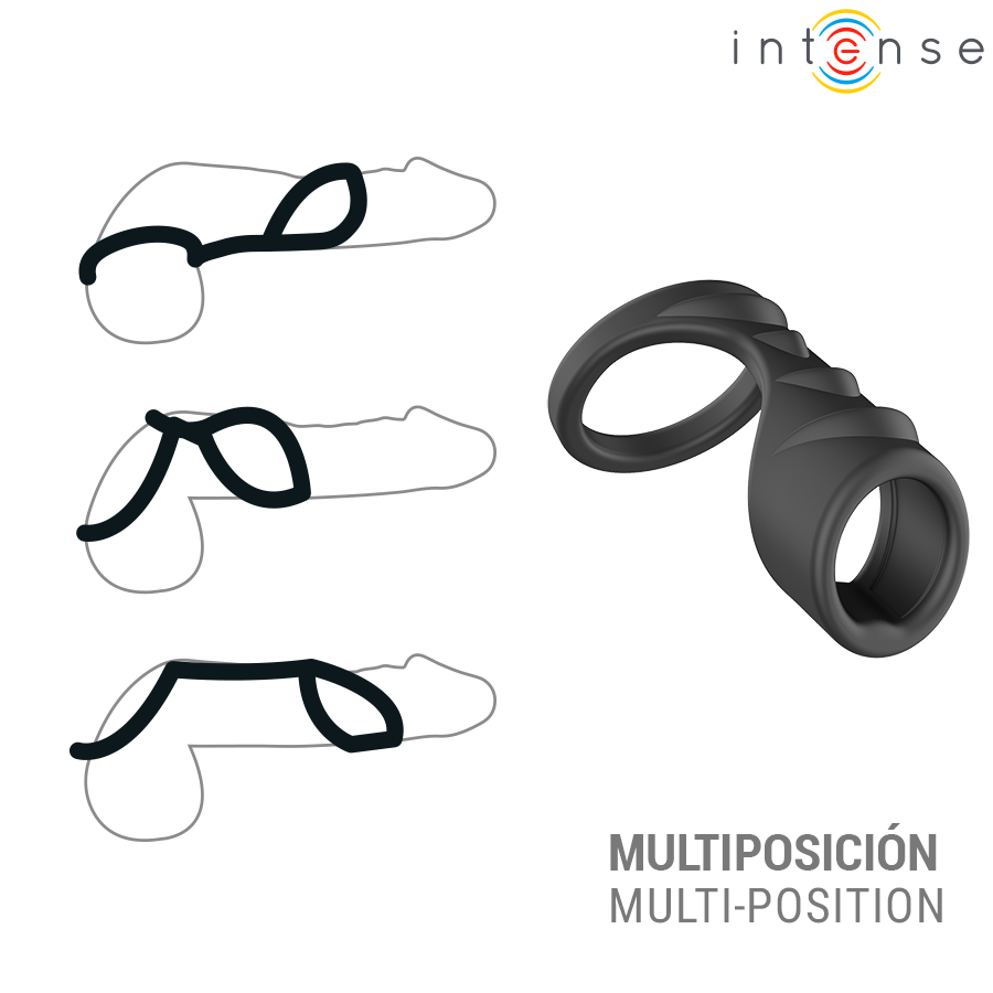 Cockring Texturé Rory Incurvé Souple Modèle 5 - Intense