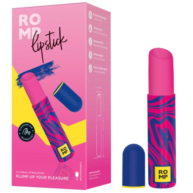 Stimulateur Clitoridien Discret Lipstick 7 Niveaux Rechargeable - Romp