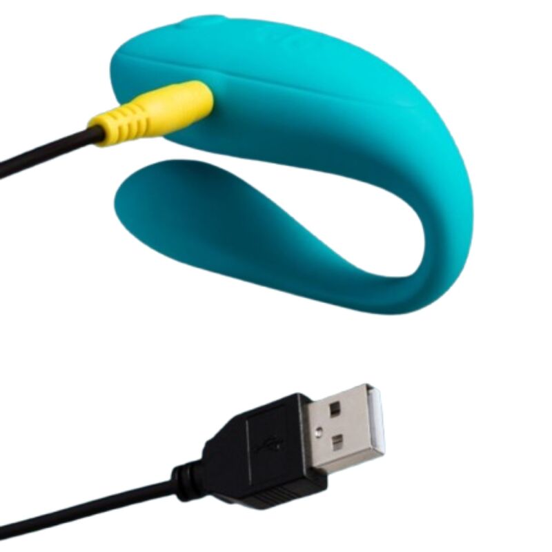 Cockring Vibrant Join Turquoise Étanche 6 Intensités 4 Modes - Romp